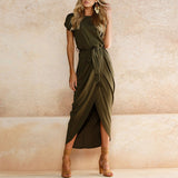 Women Summer Casual Slim Elegant Maxi Dress 