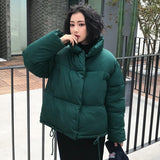 Stand Collar Breasted Buttons Coat Winter Womens Outwear Winter Jackets