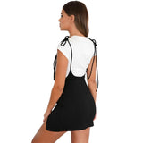 Women Spaghetti Strap Split Slim Suspender Mini Dress