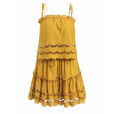 2 piece Set Dress Spaghetti Straps Short Summer Suit Mini Dress