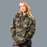 Women Camouflage Hooded Pullover Loose Casual Sweatshirt