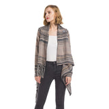 Plus Size Long Sleeve Shawl Tassel Cardigan Sweater