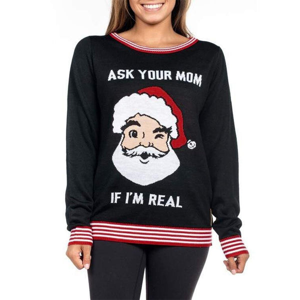 O-Neck Christmas Cartoon Print Pullover Sweatshirt