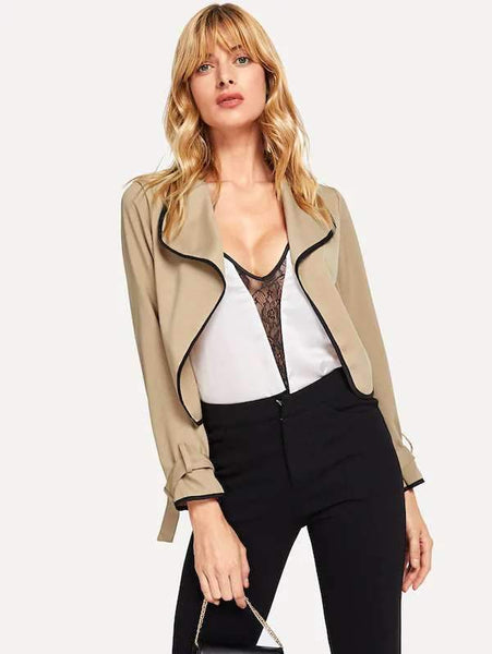 Fashion Pure V neck Cardigan Blazer