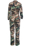Women Fashion  Casual Patchwork Camouflage Printed  Jumpsuits
