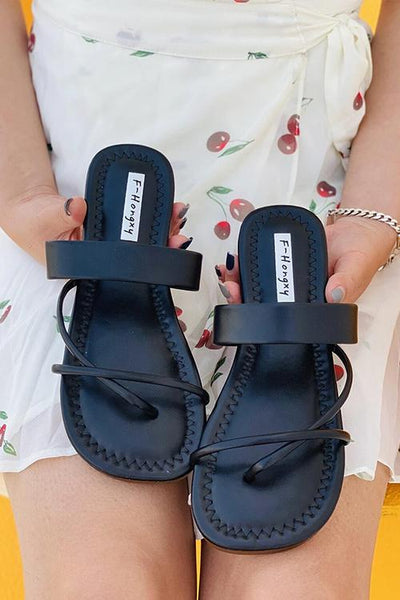 Women Summer Flat Strappy Slipper Sandals