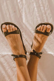 Women Buckle Open Toe Flat Sandals