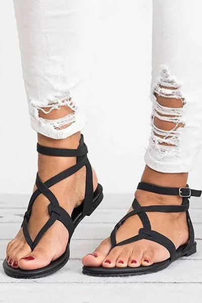 Women Fashion Gladiator Flat Sandals