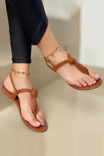 Women Twist Flip Flops Flats Sandals