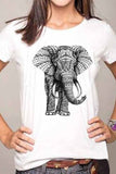 Women Colorful Animal Print T-shirt