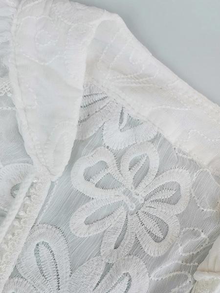 Women Lace Embroidered Stitching Fringed V-neck Maxi Dress