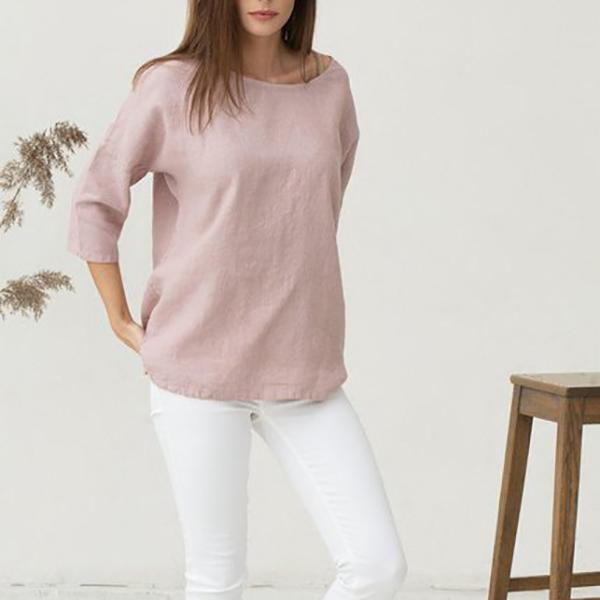 Simple Casual Half Sleeve Blouses