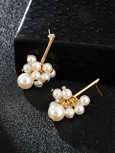 Size Pearl Tassel Earrings Accessories