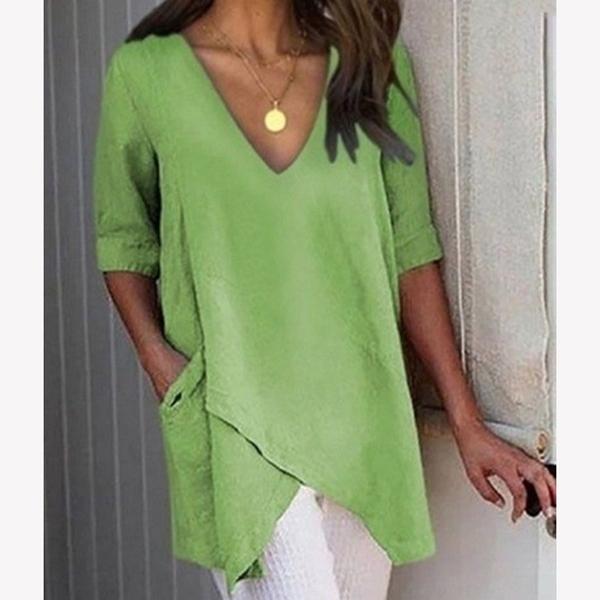 Women's Fashion Summer Irregular Blouses