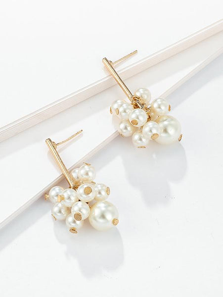 Size Pearl Tassel Earrings Accessories