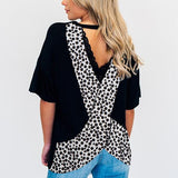 Casual Women Leopard & Polka Dot Blouse