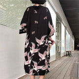 Women Japanese style Long Kimono Cardigan