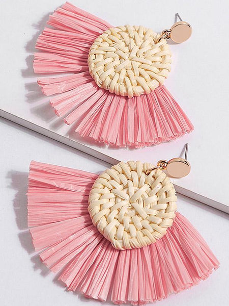 Fashion Rattan Tassels  Earring Accessories