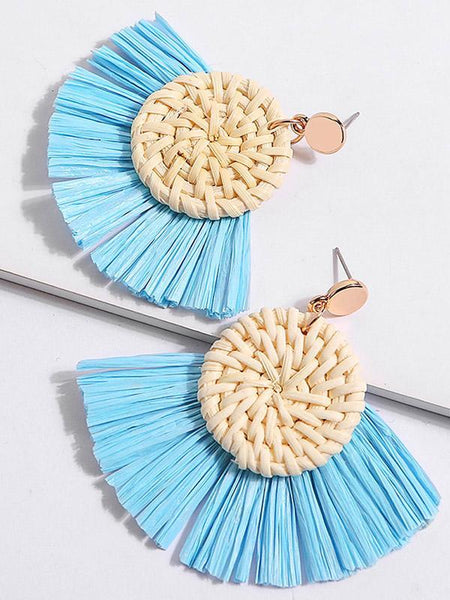 Fashion Rattan Tassels  Earring Accessories