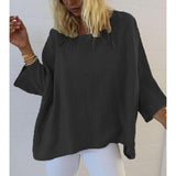 Plus Size Casual Solid Color Blouse