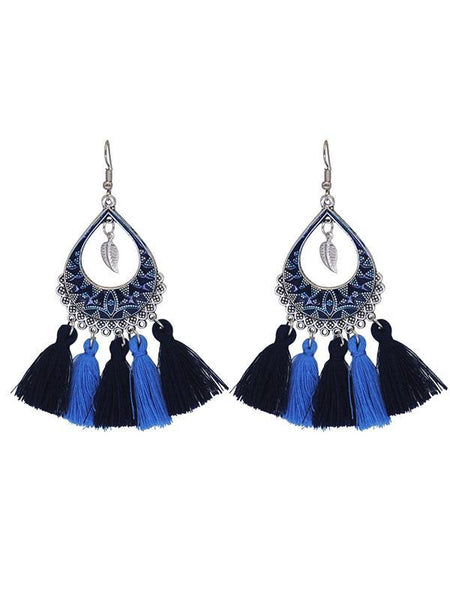 Bohemia National Style Tasseled Long Earrings