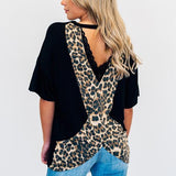 Casual Women Leopard & Polka Dot Blouse