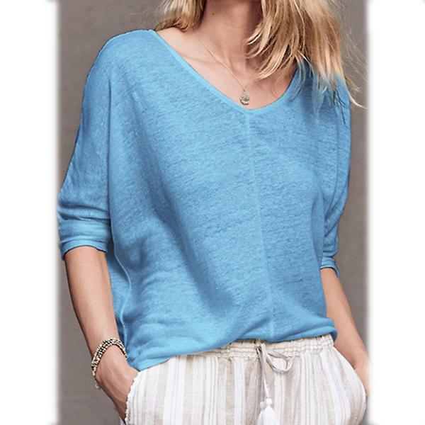 Women Crew Neck Paneled Casual Tops