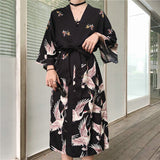 Women Japanese style Long Kimono Cardigan