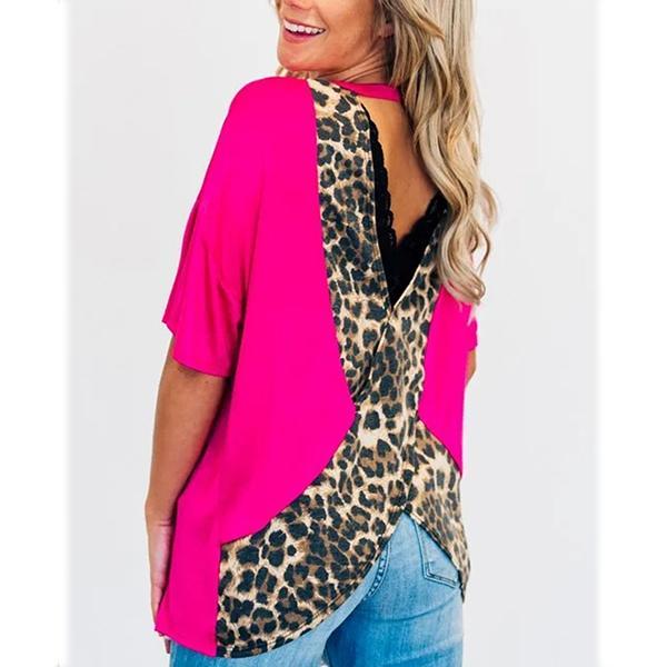 Casual Women Leopard & Polka Dot Blouse