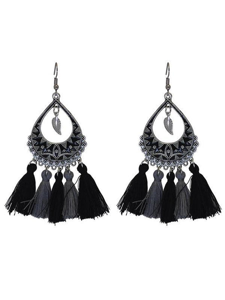 Bohemia National Style Tasseled Long Earrings