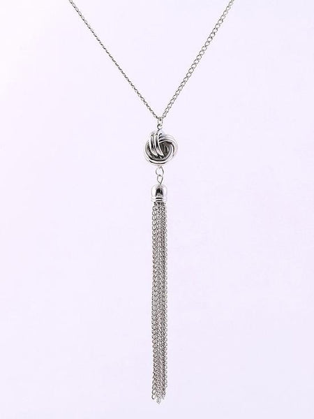 Fashion Metal Tasseled Necklace