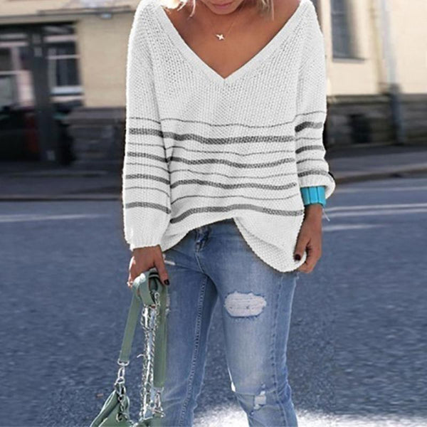 Casual Autumn Winter Loosely Knitted Sweaters Blouses