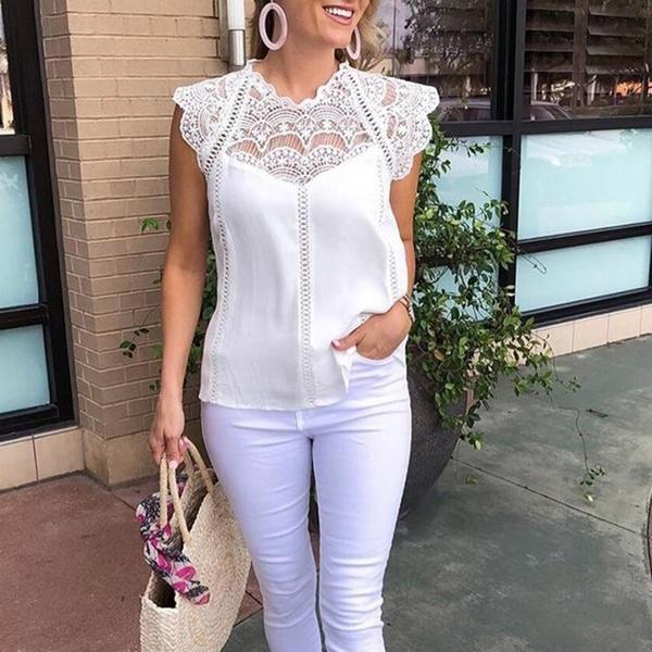 Sexy Lace Hollow Blouse