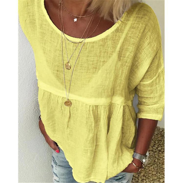 Women Casual O-Neck Holiday Blouses