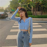 Korean Style O-neck Short Knitted Sweaters Women Thin Cardigan Fashion  Sleeve Sun Protection Crop Top Ropa Mujer