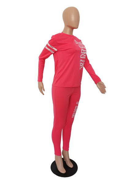 Long Sleeve Women Two Piece Set Casual Sport Tracksuit Sweatpant Suit Plus Size Skinny Tops Jogger Pants Sets Outfits S-3XL3