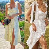 Summer Sexy Fashion Strap Split Backless Maxi Dress