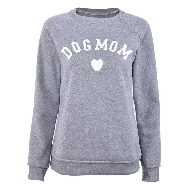Dog Mom Women's Plus Velvet Fashionable Long Sleeve Casual Sweatshirt