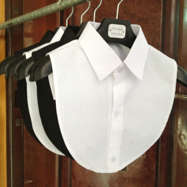 Women Lace False Collars White & Black Vintage Detachable Solid Color Shirt Clothes Accessories