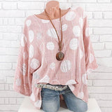 Plus Size Casual Loose Dot Blouse